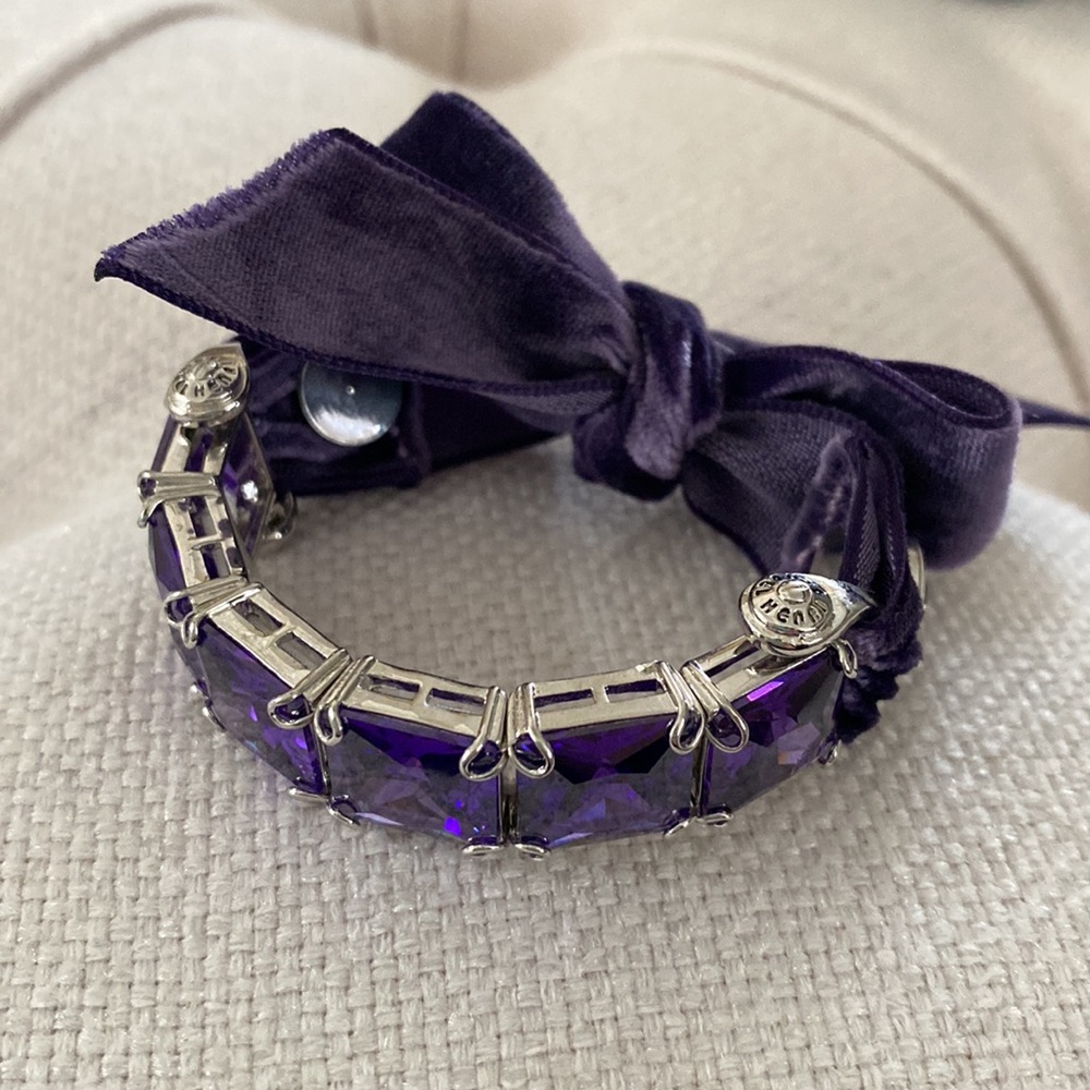 COPY - New Henri Bendel Amethyst Velvet Tie Bracelet